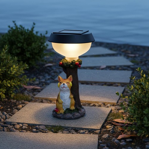 Lampe solaire lapin décor - lampe,