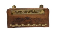 Vintage Wooden Pipe Door for 6 Pipes, Wooden Pipe Display