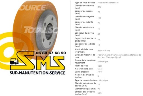 Roue motrice lwe 180 - bt, dim