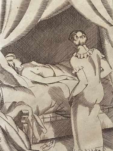 Art deco curiosa erotic scene - art,