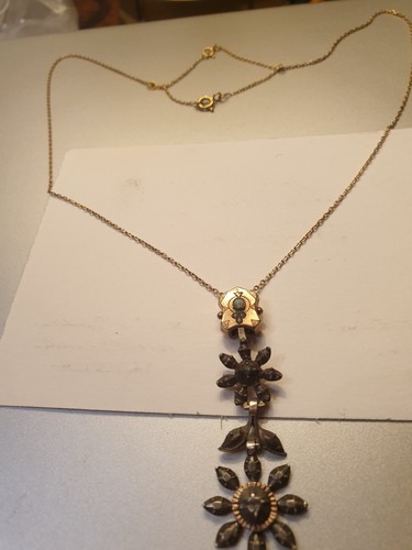 Ensemble pendentif fleur - , de
