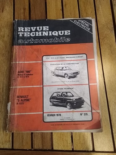 Revue technique 375 audi - revue, n°375