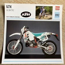 KTM GS300 TVC enduro 300 GS 1992 carte moto collection Atlas Autriche