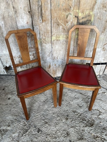 Paire chaise ancienne art - ancienne,