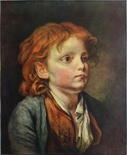 YOUNG BOY HEAD (from Greuze) - very large color board