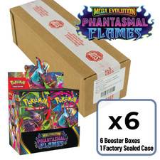 Pokemon Mega Evolution Phantasmal Flames Booster 6 Box Case -PRESALE-