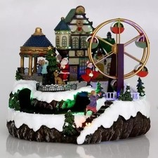 Village De Noël Lumineux De Père Noël 07730062 Animé Avec Musique 28H X 35L
