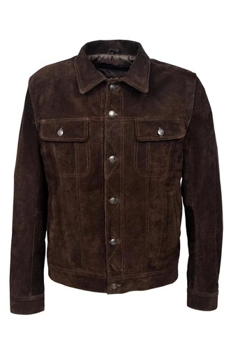 Veste camionneur cuir daim - camionneur,