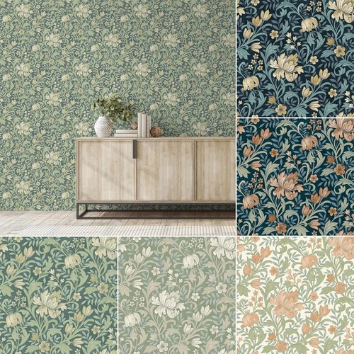 Papier peint floral élégant - papier,