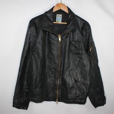 1980s French Air Force Leather Jacket EU48 "Blouson PN" Civilian Black Pilot Zip