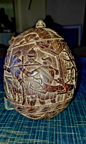 Noix coco sculptéee 19 - sculptéee,