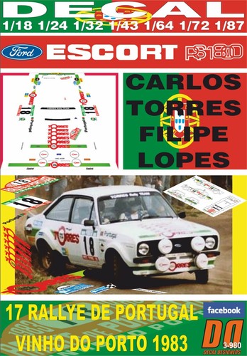 Decal ford escort - ford, 1800