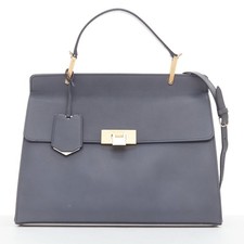 BALENCIAGA Le Dix Cartable Medium grey mix hardware structured top flap bag