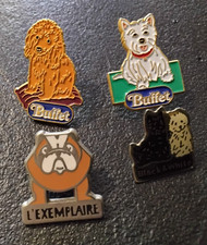 Pin’s Lot de 4 Chiens Buffet, L’Exemplaire, Black & White (103)