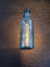 bouteille ancienne verre bleu