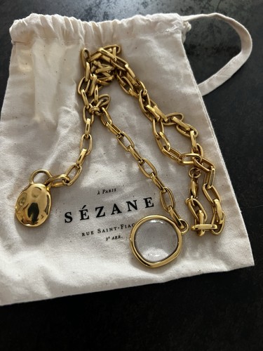 Sézane collier chaîne doré