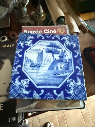 Ancien carreau faïence - carreau,