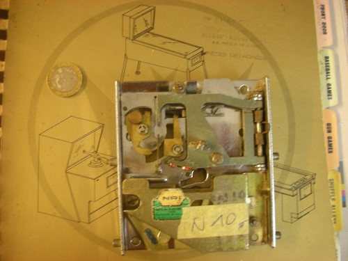 Flipper monnayeur francs - monnayeur,