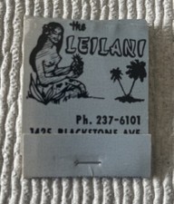 Boîte D'Allumettes The Leilani Tiki Topless Luau Chinois Fresno Ca Moai 1960's