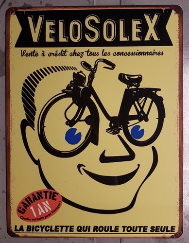 Plaque métal vintage solex - plaque,
