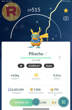 Shiny Pikachu Costume Scuba Go Reg or 1M