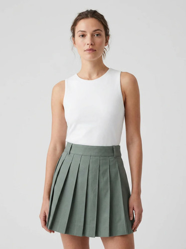 Mini jupe plissée - verte,
