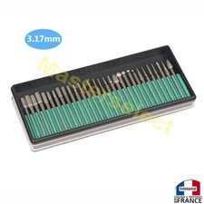 30 MECHES FRAISES DIAMANTS 3.17mm POUR GRAVER GRAVURE SUR VERRE BOIS METAL