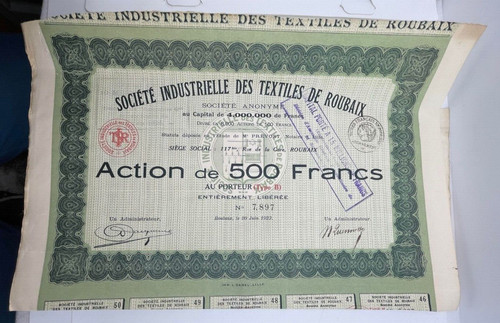 Vieux papier action - vieux,