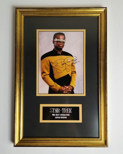 Levar burton signed 8x10 - burton,