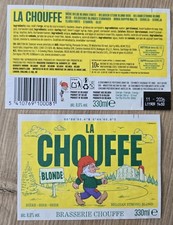New CHOUFFE Blonde Belgian Beer BEER LABEL BEER LABEL 