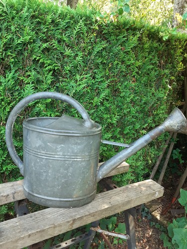 Ancien arrosoir zinc avec - arrosoir, sa