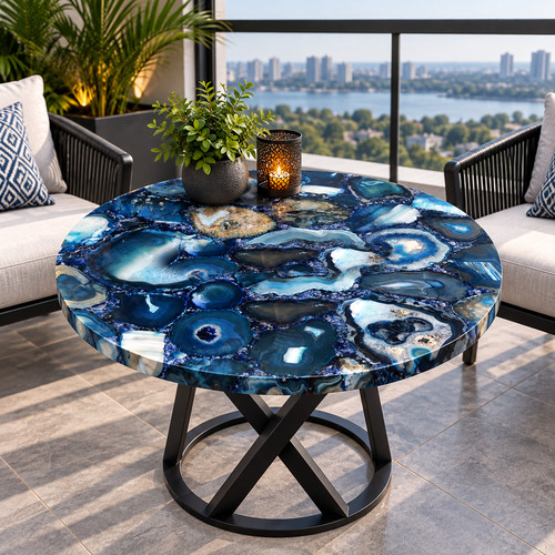 Dessus table rond - dessus, pierre