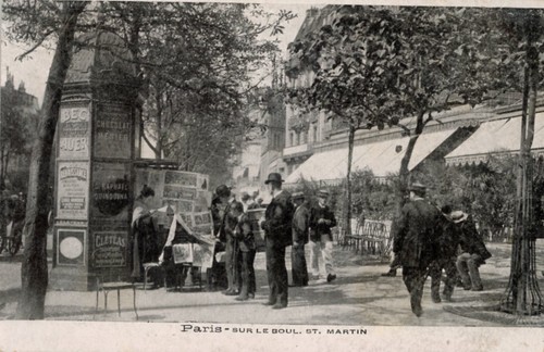Carte postale 1900 kiosque - carte,