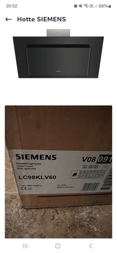 Hotte decorative siemens - hotte,