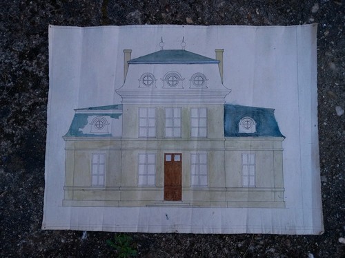 Dessin architecte pavillon - dessin,