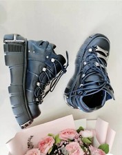 NEW ROCK N ROLL BOOTS PLATFORM Metallic Boots All Size From 5-10 (35-42)