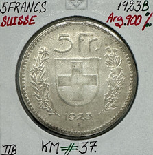 SUISSE - 5 FRANCS 1923 B -