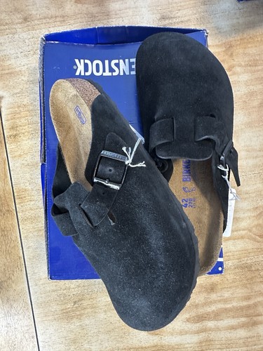 Birkenstock boston suede - boston, black