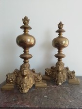 Ancienne paire de chenêts 