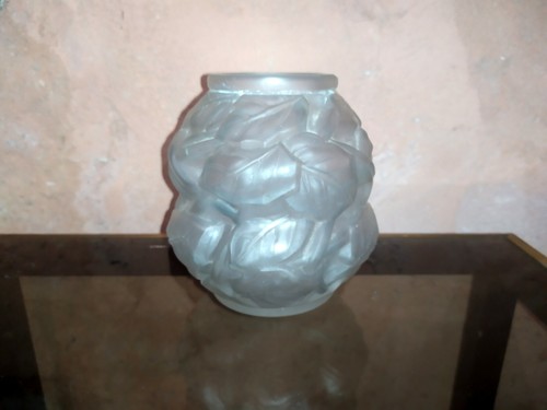 Vase art déco verre - , pressé