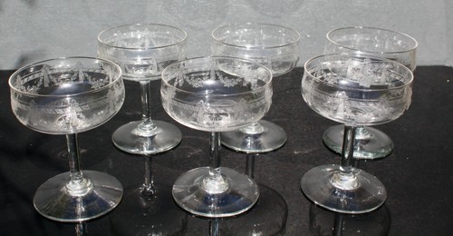 Coupes champagne gravés - 6,