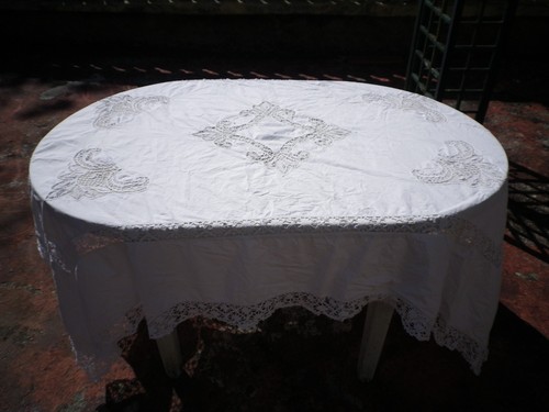 Ancienne nappe coton aux - coton,