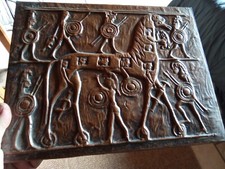 Guerre de Troie Cheval : ancien cadre Tôle de Bronze Repoussé Mythologie Grecque