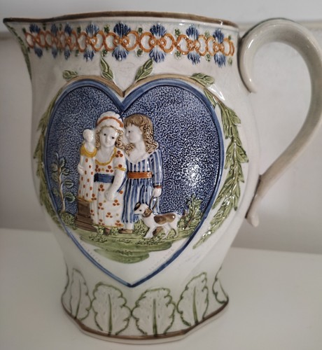 Large pratt ware prattware jug - large,