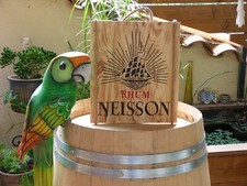 Décoration murale en bois plaque panneau enseigne Rhum Neisson Martinique