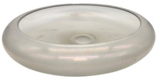 Steuben Verre De Sol Iridised Clear Large Cupped Console Bowl 3" X 13 1/2"