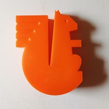 Tirelire Culbuto Publicitaire Ecureuil Caisse D'Epargne Orange 70's Vintage RARE