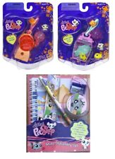 Lot Littlest PetShop Do-Ables micro figurines hamster chat fournitures scolaires