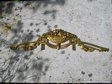 ANCIEN GRAND FRONTON ORNEMENT MEUBLE MIROIR ART DÉCO - LOUIS XV BRONZE 60cm N°2