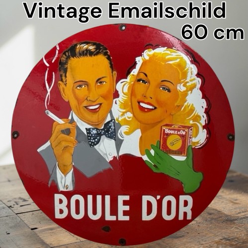 Vintage boule emaille - d’or,